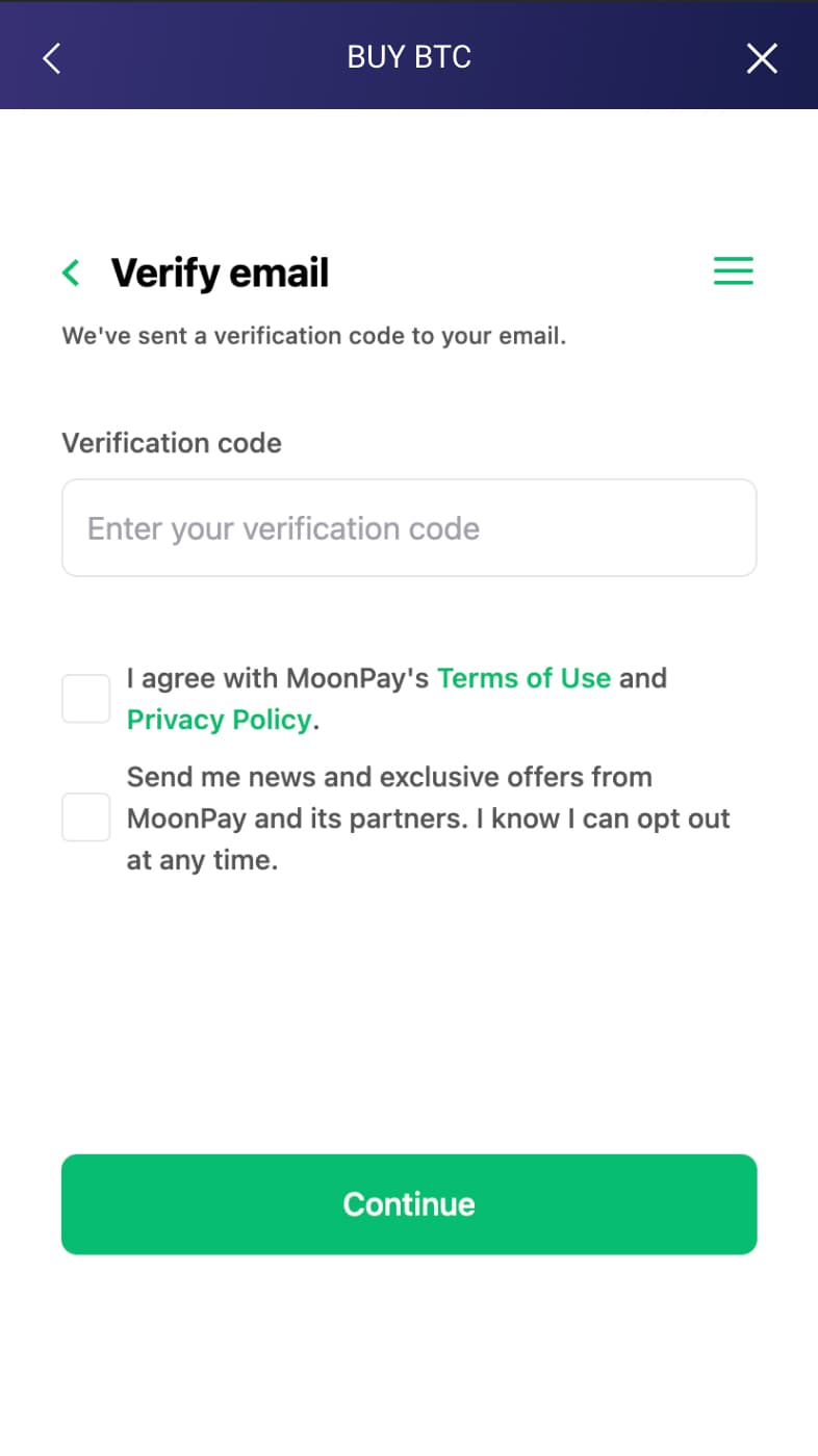 Verify email